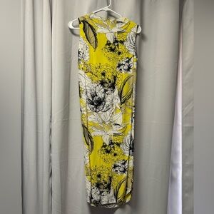 Autograph Yellow and Black Floral Maxi Skirt